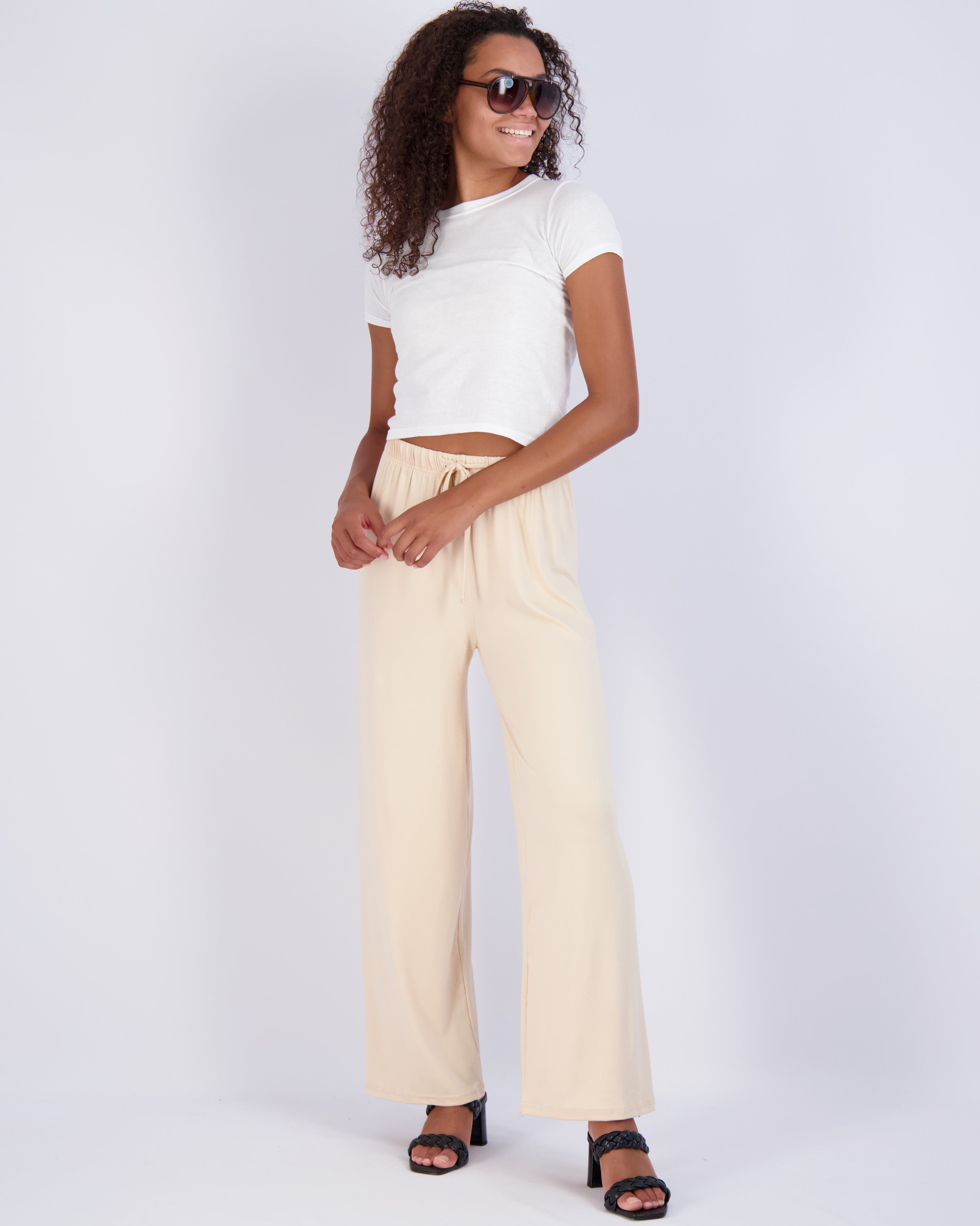 Real Essentials 3 Pack: Women's Wide Leg Palazzo Lounge Pants Drawstring -  Loose Casual Pajama Pants (Available In Plus), Set 1, X-Large : :  Clothing, Shoes & Accessories