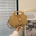 thumbnail image 3 of Yoyauz Women's Grass Woven Beach Bag - Women's Beach Handmade Woven Handbag, Summer Mesh Hollow Shoulder Bag, Suitable for Holidays, 3 of 6