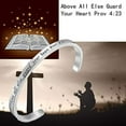 thumbnail image 6 of Bible Verse Bracelet Above All Else Guard Your Heart Prov 4:23 Cuff Bangle Bracelet,Christian Quote Religious Jewelry,Proverbs 4:23, 6 of 7