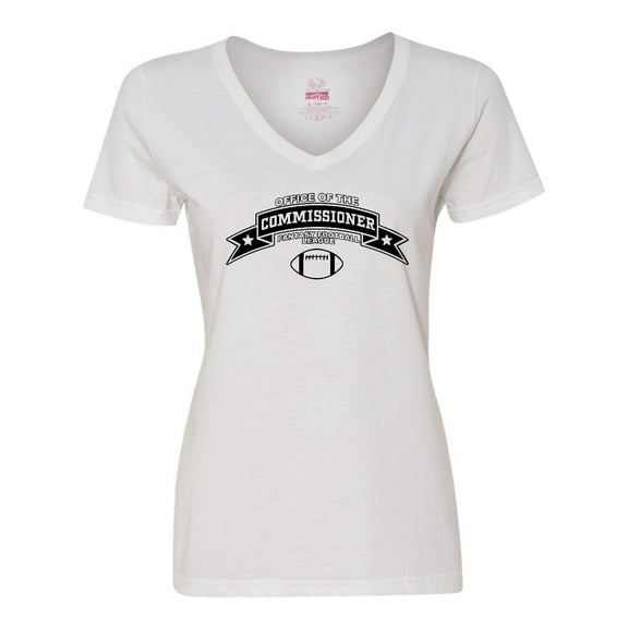 Inktastic Fantasy Football Office of the Commissioner Women's V-Neck T-Shirt