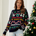 thumbnail image 6 of WQD Christmas Sweaters for Women Cute Fuzzy Funny Wintertime and Holiday Parties Knitted Pullover Sweater for Holiday Party New Year, 6 of 6
