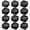 Black, variant on 12 Pack Adjustable Bed Risers Stackable Bed Risers (Blue)