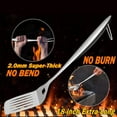 thumbnail image 2 of 18Inch Extra-Long BBQ Tool Set, Heavy-Duty Barbecue Grilling Accessories, Stainless Steel Spatula, Fork, Tong, Basting Brush, Cleaning Brush, Carrying Bag, 2 of 5
