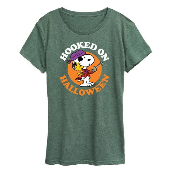 Peanuts - Hooked On Halloween - Women's Short Sleeve Graphic T-Shirt