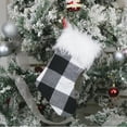thumbnail image 4 of harmtty Christmas Tree Ornaments Small Gingham Plush Stocking Sock Gift Bags Pendant, 4 of 7