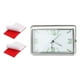 thumbnail image 2 of Reloj adhesivo para salpicadero de coche, accesorios elegantes de acero inoxidable Plata horizontal, 2 of 9