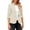 Beige, variant on BRGZLK Women's 3/4 Sleeve Blazers Fashion Solid Color Lapel Casual Lightweight Slim Fit Business Suit with Pockets Blue XXL