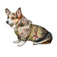 thumbnail image 6 of Goofa American Flag Rose Garden Pattern Small Dog Sweater Hoodies Pet Grey Hooded Soft Fleece Sweatshirts with Pocket Fall Winter Puppy Cat Sweaters Warm Clothes-Small, 6 of 8