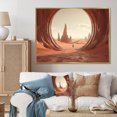 thumbnail image 2 of Designart "Surreal Portal Gateway to the Unknown II" Extra Large Landscapes Framed Wall Art - Traditional Brown Surrealism Landscape Bedroom Framed Canvas Wall Art, 2 of 7