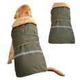 thumbnail image 5 of Dog Fleece Hoodie, Windproof Waterproof Dog Coat Fleece & Cotton Lined Warm Dog Jacket, Cold Weather Pet Apparel Clothes Vest for Small Medium Large Dog, 5 of 8