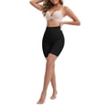 thumbnail image 2 of INSPIRE CHIC Women's High Rise Tummy Control Shaping Boyshorts Ice Silk Traceless Elastic Hip-Lifting Thigh Slimmers S Black, 2 of 6