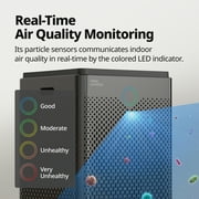 Coway WiFi enabled 400s Graphite True Hepa Air Purifier with 1560 sq ft Coverage Black