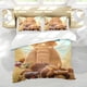 thumbnail image 5 of El Arca y el Cerdo Hormiguero Conjunto de sábanas temático, trío de piezas, cómodo y amigable con la piel, diseño único, regalo de decoración para el hogar para familiares, amigos y fans,173cm *218cm, 5 of 6