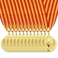 thumbnail image 1 of Unique Bargains 2 Inch Olympic Style Gold Award Medals 1st Prize with Neck Ribbon, 12 Pieces, 1 of 6