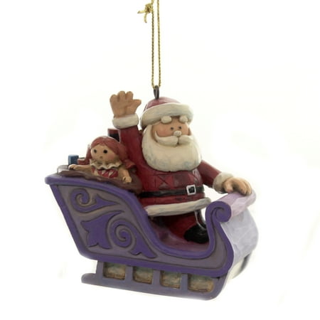 Jim Shore SANTA IN SLEIGH W/ MISFIT TOYS Polyresin Ornament Rudolph 6004149