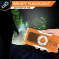 thumbnail image 5 of Vizlon Commerce Emergency Weather Radio - 5000mAh Battery, AM/FM/WB, 8 LED Flashlight, Type-C/Solar/Crank Charging - Essential for Camping & Outdoor Emergencies, 5 of 10