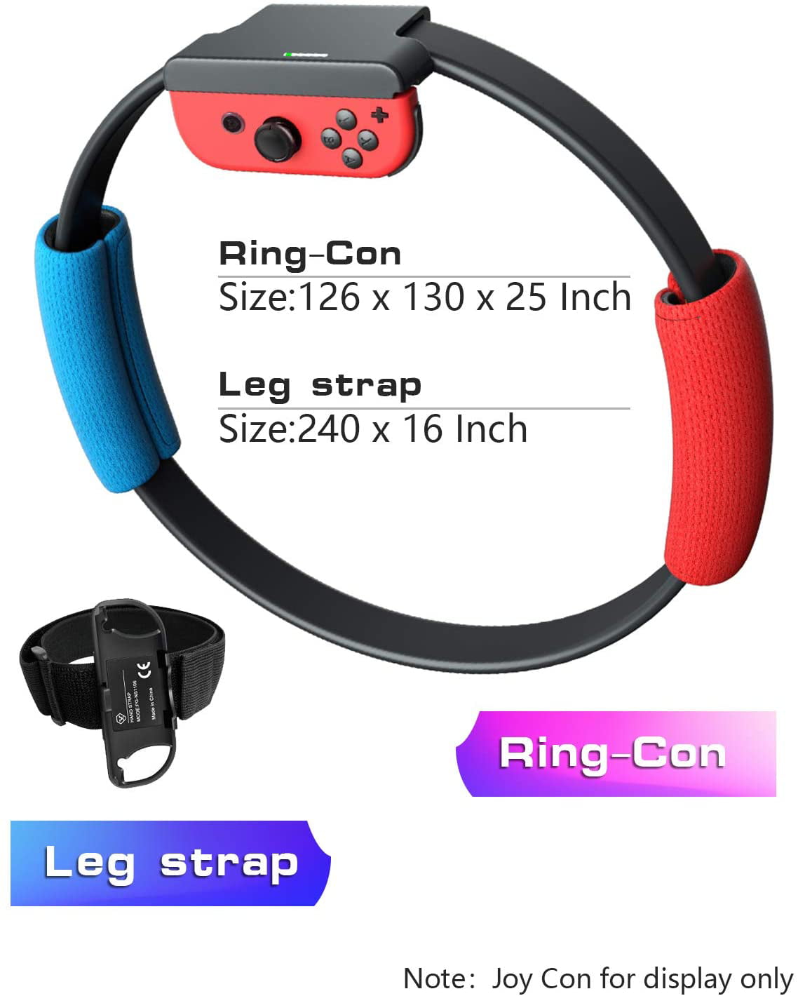 Ring Con and Leg Strap for Switch Ring Fit Adventure Game NS Ring and  Elastic Movement Band Compatible with Adventure Accessories Body Sensor  Sports, Joy Con Controllers 