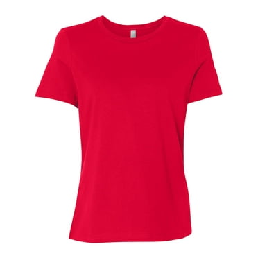 Bella   Canvas Ladies' Relaxed Jersey Short-Sleeve T-Shirt 3XL RED