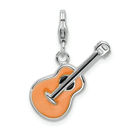 Guitar pendant shop silver