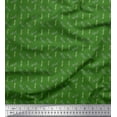 thumbnail image 1 of Soimoi Green Viscose Chiffon Fabric Leaves Leaves Printed Craft Fabric by the Yard 42 Inch Wide, 1 of 3
