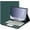 Dark green, variant on Touch Keyboard Case for Samsung Galaxy Tab A9 8.7" SM-X110/X115/X117, Leather Stand Cover with Pencil Holder - Magnetically Detachable Touch Wireless Bluetooth Keyboard,Pink