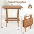 thumbnail image 2 of PetFurnishn 2 PCS Folding Side Table Teak Wood Square Slatted Tabletop Portable Picnic, 2 of 8