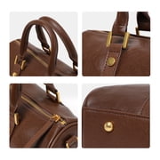 Genuine First Layer Cowhide Women's Lychee & Wrinkled Texture Cylinder Handbag & Shoulder Bag