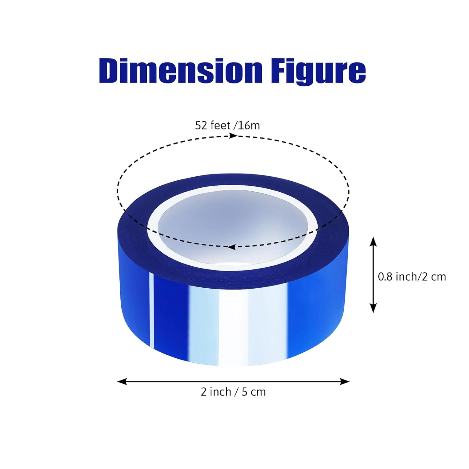 4 Rolls 20mm x16m(52FT) Blue Heat Tape High Temperature Resistant Transfer for Sublimation Press Vinyl,No Residue