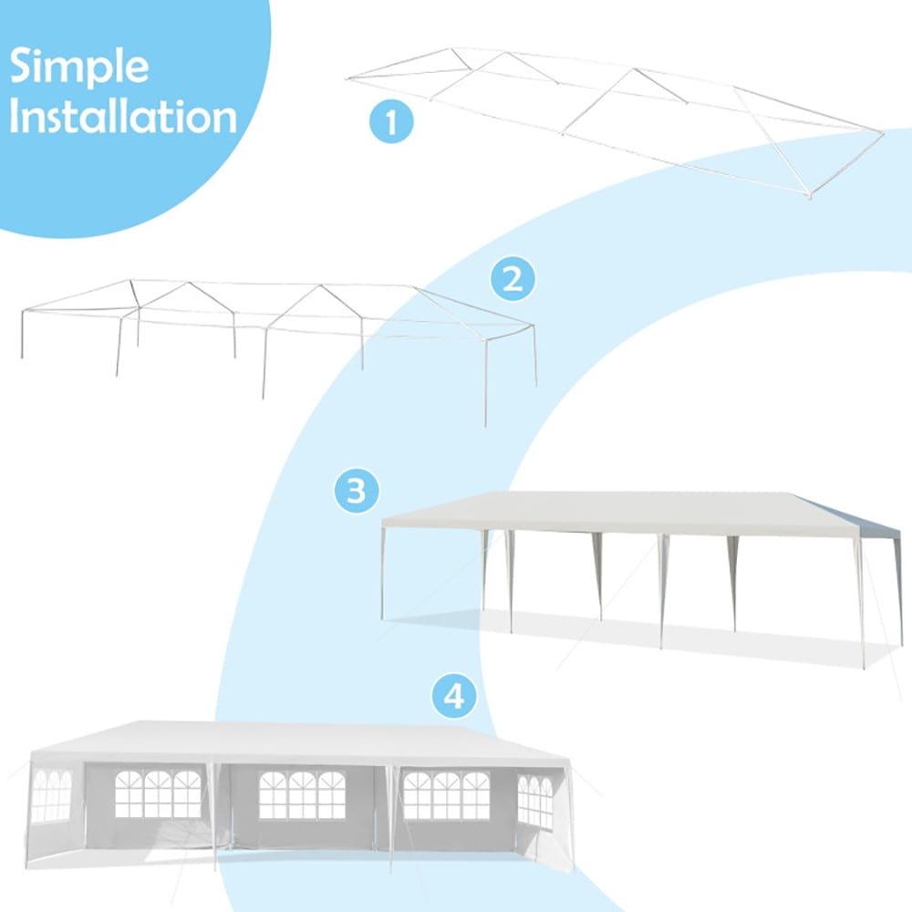 Aimee Lii 10 x 30 Feet Canopy Tent with 5 Removable Sidewalls for Party Wedding BBQ Events Aimee Lii 10 x 30 Feet Canopy Tent with 5 Removable Sidewalls for Party Wedding BBQ Events