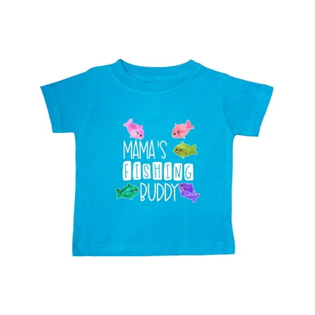 

Inktastic Mama s Fishing Buddy with Colorful Fish Gift Baby Boy or Baby Girl T-Shirt