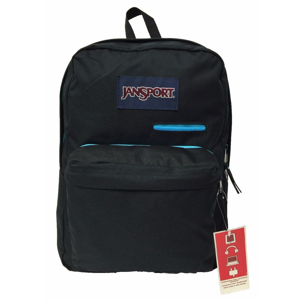 JanSport Digibreak Backpack Black School Bag Adjustable School