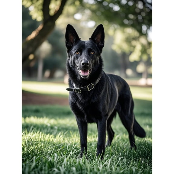 Black German Shepherd Diamond Art 5D Diamond Painting DIY Kits Full Round Drill Beads by Number Mosaic Handmade Arts and Crafts for Home Wall Living Room Bedroom Decor 12x16 inch