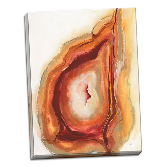 Gango Home Decor Contemporary Watercolor Geode V by Chris Paschke (Ready to Hang); One 12x16in Hand-Stretched Canvas