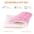 thumbnail image 2 of Mora Pets Cama ultra suave para mascotas (perro/gato) con lindos estampados | Alfombra de cama reversible de forro polar | Forro de cama para mascotas lavable a máquina, 2 of 5