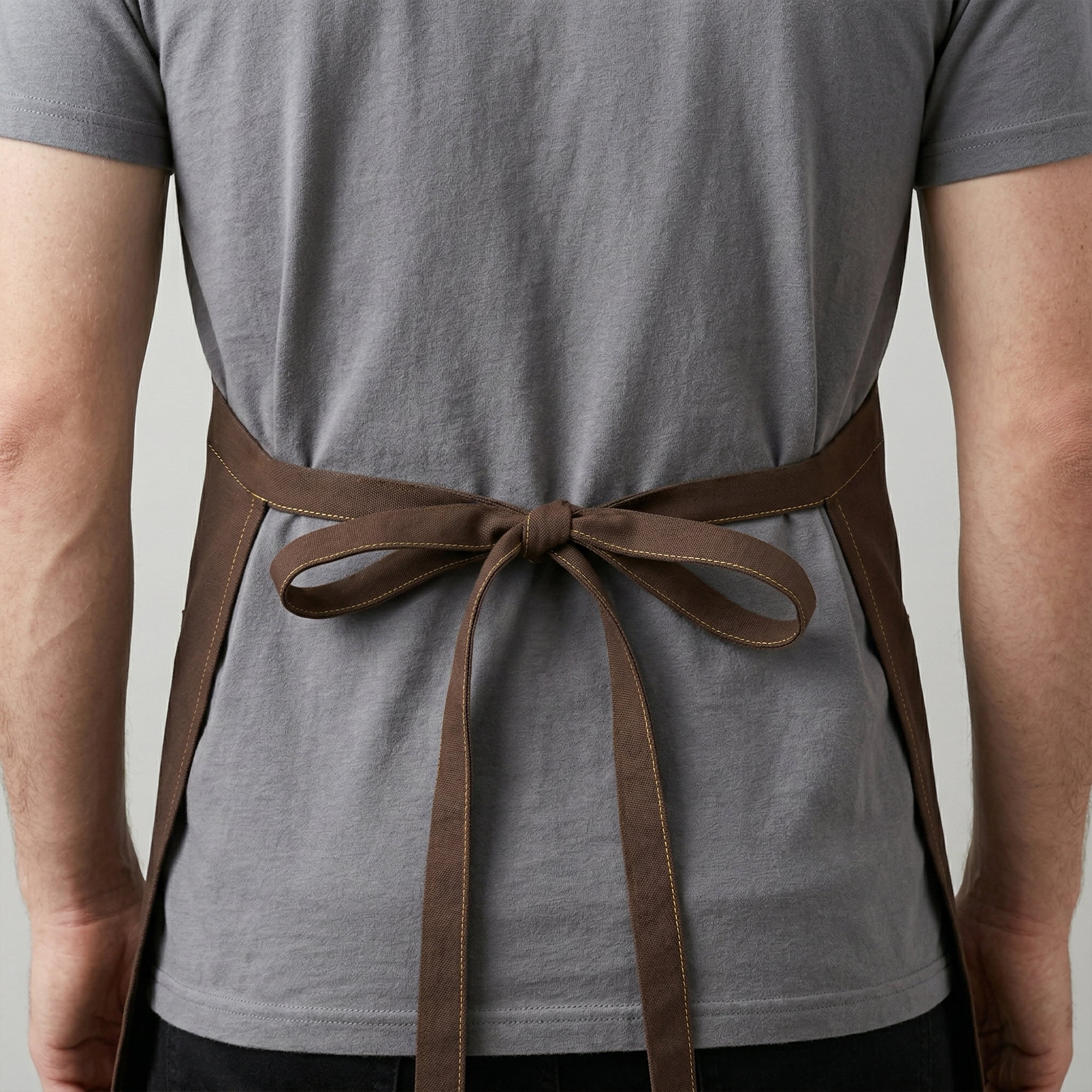 Unique Bargains Water-resistant Kitchen Apron with Pockets for Home and Kitchen Dark Brown