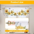 thumbnail image 2 of Dznils Sunflower Printed Window Curtain Valance Rod Pocket, Yellow, 54" x 18", 2 Pack, 2 of 10