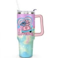 thumbnail image 2 of 40oz Cartoon Movie Stainless Steel Tumbler with Lid and Straw,Spill Proof Cartoon Travel Cup for Cartoon Lovers Double Wall Vacuum Insulated Coffee Mug with Handle Pink, 2 of 7