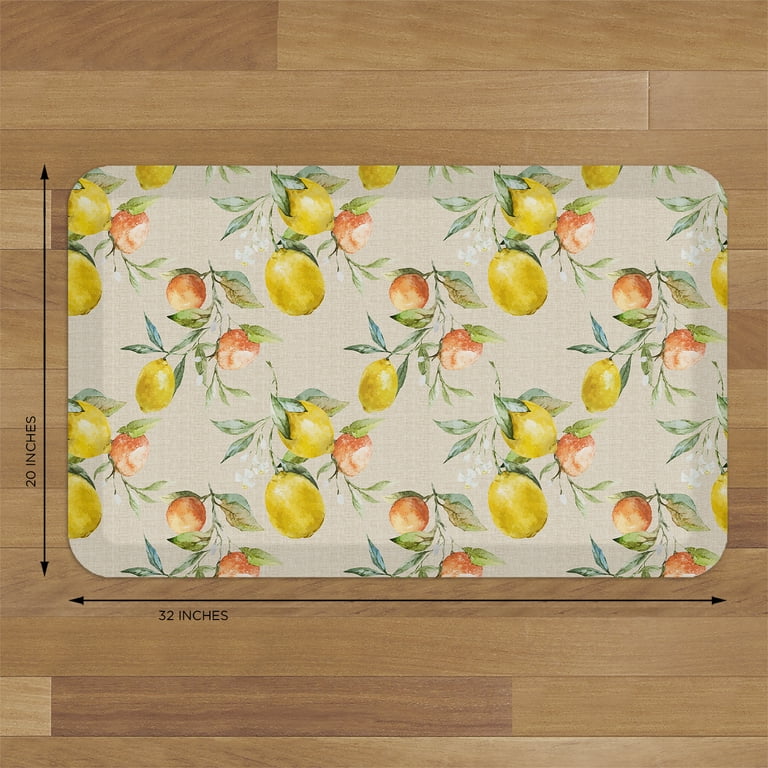 GelPro Designer Comfort Summer Fruit Kitchen Floor Mat, Sand, 20 inchx 32 inch, Sand