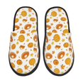 thumbnail image 2 of KLL Pumpkin Maple Leaves Slippers for Women Men House Slip on Indoor Outdoor Bedroom Furry Fleece Lined Ladies Comfy Anti-Skid Rubber Hard Sole-Large, 2 of 8