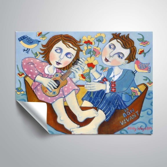 ArtWall Music and Meditatio on The Mediterraneam, Removable Wall Art Mural by Holly Wojahn