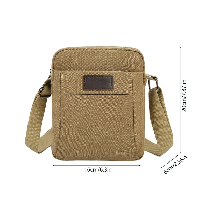 Canvas Shoulder Bag, Crossbody Messenger Bag, Medium Size Casual