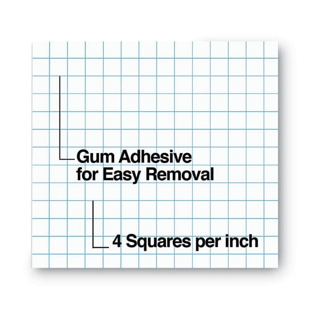 Quadrille-Rule Glue Top Pads, Quadrille Rule (4 Sq/in), 50 White 8.5 X 11 Sheets, Dozen | Bundle of 2 Dozen