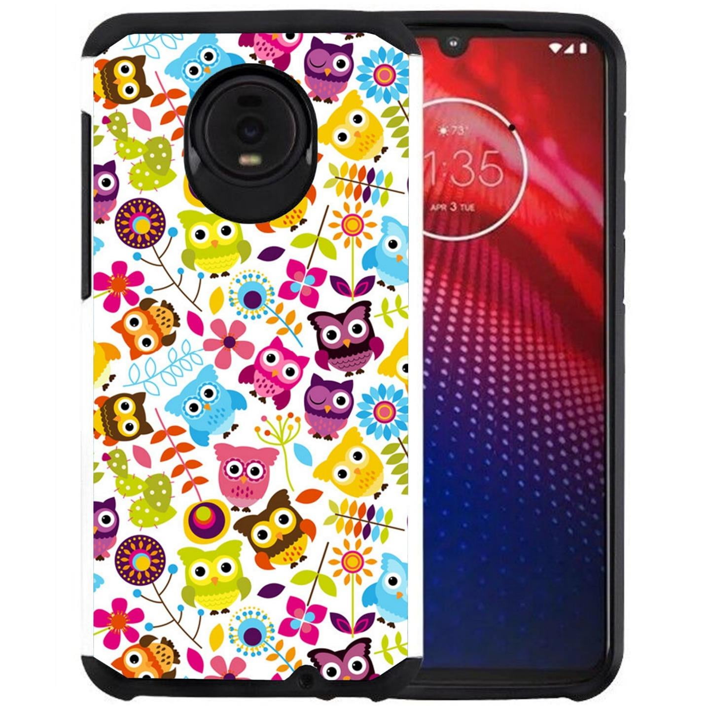Motorola Moto Z4 Phone Case Colorful Design Hybrid Armor Case