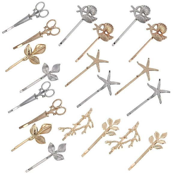 Metal Alloy Hair Styling Clips 20Pack Assorted Color Decorative Hairpins For Women Holiday Birthday Party