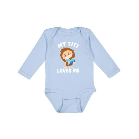 

Inktastic Cute Bigfoot My Titi Loves Me Gift Baby Boy Long Sleeve Bodysuit