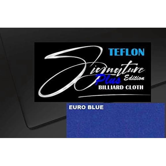 DB Entertainment Company Signature Plus Edition Billiard Pool Table Fabric Cloth Bed and Rails Pre-Cut (30 Colors) 7' 8' 8'OS 9' 10' Tables (Euro Blue, 8' Oversize Billiard Pool Table Cloth)