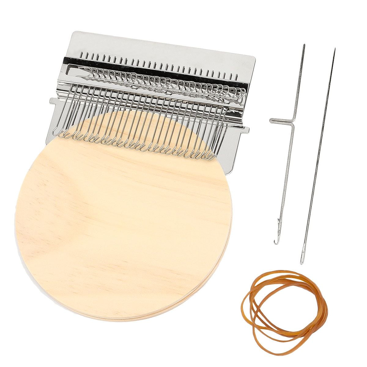 14 hooks Small Loom-Speedweve Type Weave Tool,Wooden Darning Tool,Creative DIY Weaving,Most Convenient Darning Loom for Beginners,Make beautiful stitches on clothes quickly and easily. 