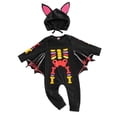 thumbnail image 3 of Toddler Bat Unisex Long Sleeve Jumpsuit with Hats Two Piece Set Girls Dress up Clothes Boys Halloween 12-18 Months, 3 of 3