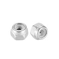 thumbnail image 5 of Unique Bargains M2x0.4mm Hex Lock Nuts Stainless Steel Nylon Insert Self-Lock nuts, 20Pcs Silver, 5 of 5