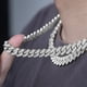 thumbnail image 2 of Collares de cadena cubana Cadenas de eslabones cubanos de plata/oro para hombre Iced Out, 2 of 5